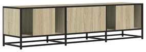 sonoma tölgy színű szerelt fa és fém TV-szekrény 160x35x41 cm