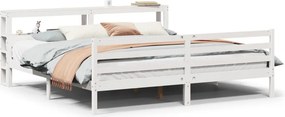 vidaXL fehér ágykeret fejtámlával matrac nélkül 200x200 cm