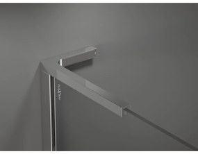 Mexen Velar L, zuhanykabin tolóajtóval 100 x 85 cm, 8 mm-es matt üveg, króm, 871-100-085-33-01