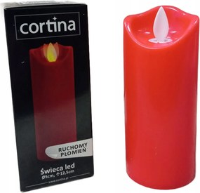 Cortina Mozgatható Láng Led gyertya Piros mécsestartó 12,5/5CM 1DB