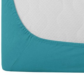 Jersey EXCLUSIVE türkiz lepedő 90 x 200 cm Grammsúly: Lux (190 g/m2)