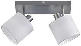 Fehér-szürke mennyezeti lámpa textil búrával ø 12 cm Tommy – Trio