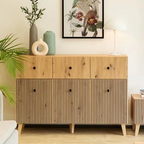 BERLIN 3 ajtós, 3 fiókos szekrény | Artisan Tölgy
