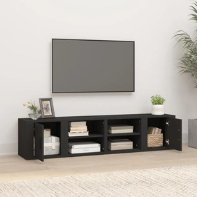 2 db fehér szerelt fa TV-szekrény 80x31,5x36 cm