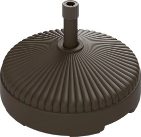 Outsunny Kerek Napernyő Talp Napernyő Állvány 23L Vízzel vagy 28kg Homokkal Tölthető Kert Terasz Barna | Aosom