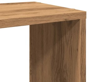 kézműves tölgy színű szerelt fa TV-szekrény 100x24x32 cm