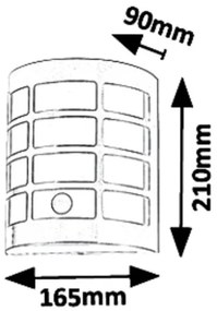 Rabalux 8800 - Kültéri fali lámpa SEVILLA 1xE27/11W/230V IP44