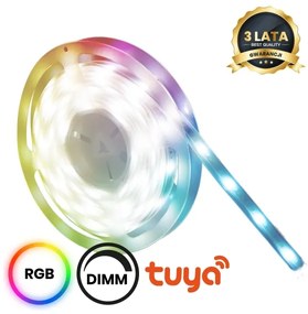 LED RGBW fürdőszobai dimmelhető szalag LED/7,5W/12V IP65 3m Wi-Fi Tuya
