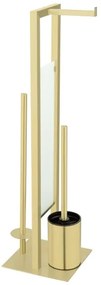 WENKO 26034100 - RIVALTA WC-szett 18x70 cm rozsdamentes acél/arany/fehér/fekete