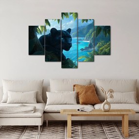 Kép - Fekete párduc a dzsungelben (150x105 cm)