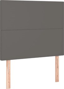 szürke műbőr fejtámla 90x5x118/128 cm