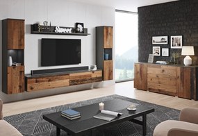 PARIS 150 komód, 150x68x39, fehér/magasfényű fehér