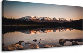 Vászonkép Természet Tájkép Hegyek Tó 80x40