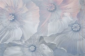 Kép - Kék virágok a falon (90x60 cm)