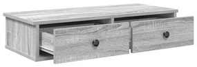 Falipolc fiókokkal szürke sonoma 80x31x17 cm műszaki fa
