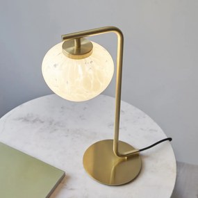 Endon glamour modern asztali lámpa mali fehér sárgaréz end98817