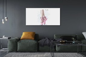 Üvegképek rózsaszín balettcipő 125x50 cm