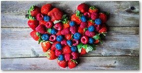 Fotó kép edzett üveg Gyümölcs szív 140x70