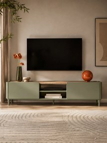 Elivo TV állvány 220 cm fém lábakon - eukaliptusz / baltic dune tölgy