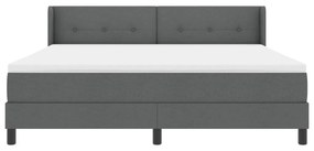 Boxspring Ágy Mattal, Sötétszürke, 180 x 200 cm, Szövet