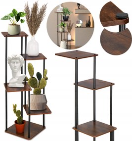 Fém Virágágyás Virágtartó Állvány Növények Polcok x5 Álló Loft Könyvespolc