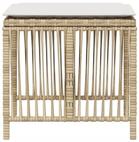 vidaXL 4 db bézs polyrattan kerti szék párnával 41 x 41 x 36 cm