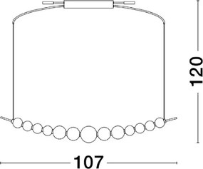 Függeszték Fehér PERLA NOVA LUCE 9695205