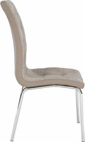 Étkezőszék, bézs/króm, GERDA NEW