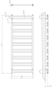 Sapho - Fürdőszobai törölközőradiátor METRO DOS 476W/230V 55x143 cm, fényes króm