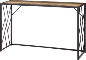 HOMCOM Konzolasztal, Fém Lábas Oldalasztal, 120 x 35 x 75 cm, Ipari Stílusú Előtér Asztal, Kislakásra, Bejárathoz, Előszobába, Nappaliba, Hálószobába,