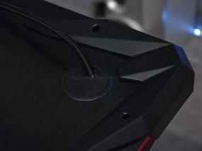 PC asztal Matts Led (fekete). Akció -16%. 1109786