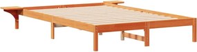 vidaXL Ágykeret éjjeliszekrényekkel Faggyú barna 160 x 210 cm