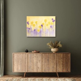 Kép - Lila és sárga virágok (70x50 cm)