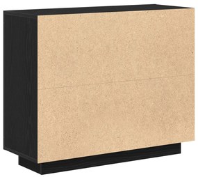 Fekete Tölgy oldalszekrény 92x35x75 cm Mérnök Fa