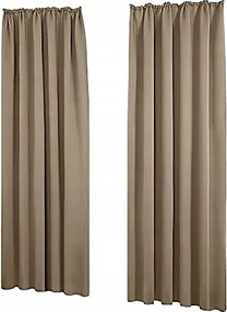 Deconovo Függöny Thermo blackout 210x140 cm taupe, 2 db-os szett