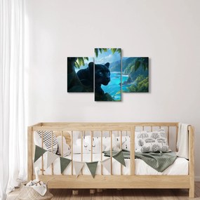 Kép - Fekete párduc a dzsungelben (90x60 cm)