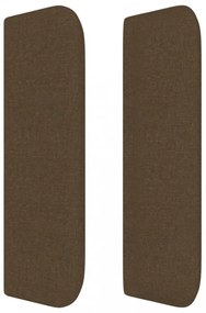sötétbarna szövet fejtámla szárnyakkal 93x16x78/88 cm