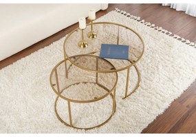 Aurum Gold and Bronze konferenciaasztal-készlet 80cm, 2 db