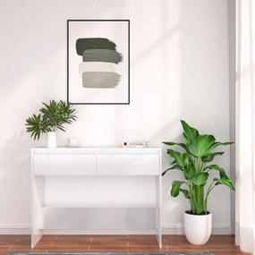 fehér szerelt fa tálalóasztal 100 x 35 x 76,5 cm