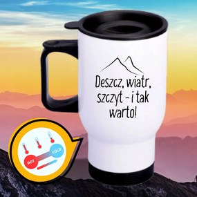 Bögre Fehér Thermo Vicces Ajándék Eső, Szél, Csúcs