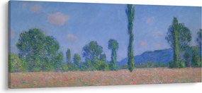 Kép - Claude Monet, Poppy Field (Giverny), reprodukciók (120x50 cm)