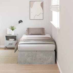 Ágykeret Beton szürke Engineered wood Tartós Tároló ágykeret