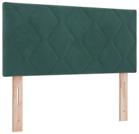 Boxspring Ágy Mattal Sötétzöld Kicsi Kétszemélyes Bársony