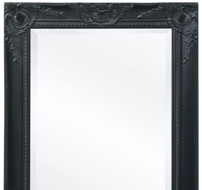 100x50 cm fekete barokk stílusú fali tükör