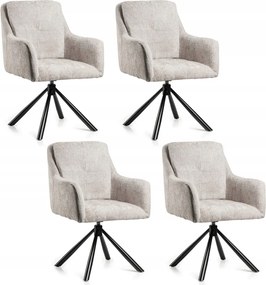 4 db-os Idaho cappuccino szék szett, kárpitozott autóval a nappaliba