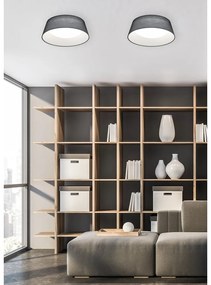 Fekete LED mennyezeti lámpa textil búrával Ponts – Trio