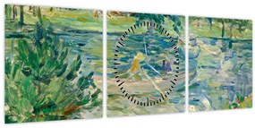 Kép - Berthe Morisot, Girl in a Boat with Geese, reprodukciók (órával) (90x30 cm)