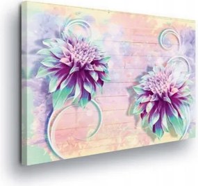 Vászonkép 100x75 Virágos print absztrakt pasztell finomság romantika művészet