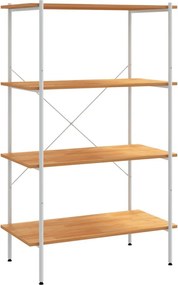 vidaXL fehér és tölgyfa 4 szintes polcrendszer 80x40x130 cm