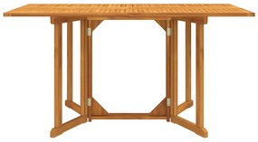 tömör tíkfa összecsukható pillangó kerti asztal 150x90x75 cm